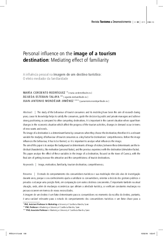 (PDF) Personal influence on the image of a tourism destination ...