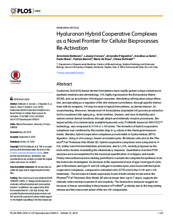 (PDF) Hyaluronan Hybrid Cooperative Complexes as a Novel Frontier for ...