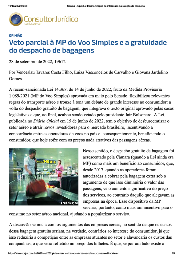 (PDF) Veto parcial a MP do Voo Simples e a gratuidade do despacho de ...