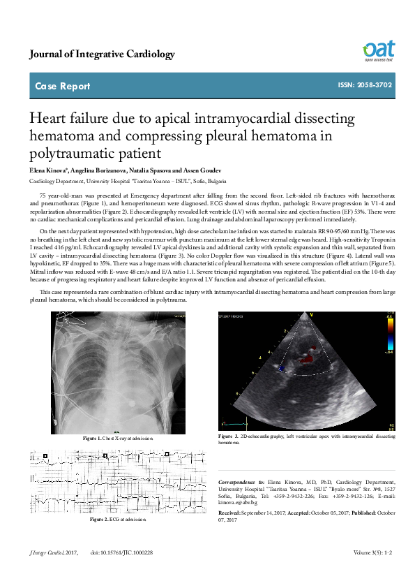 (PDF) Heart failure due to apical intramyocardial dissecting hematoma ...