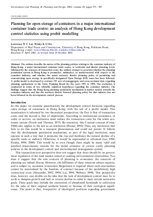 (PDF) Planning for open storage of containers in a major international ...
