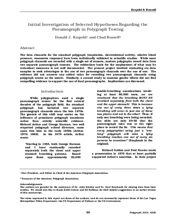 (PDF) Initial Investigation of Selected Hypotheses Regarding the ...