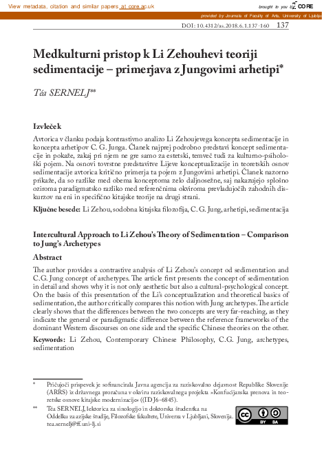 (PDF) Medkulturni pristop k Li Zehouhevi teoriji sedimentacije ...