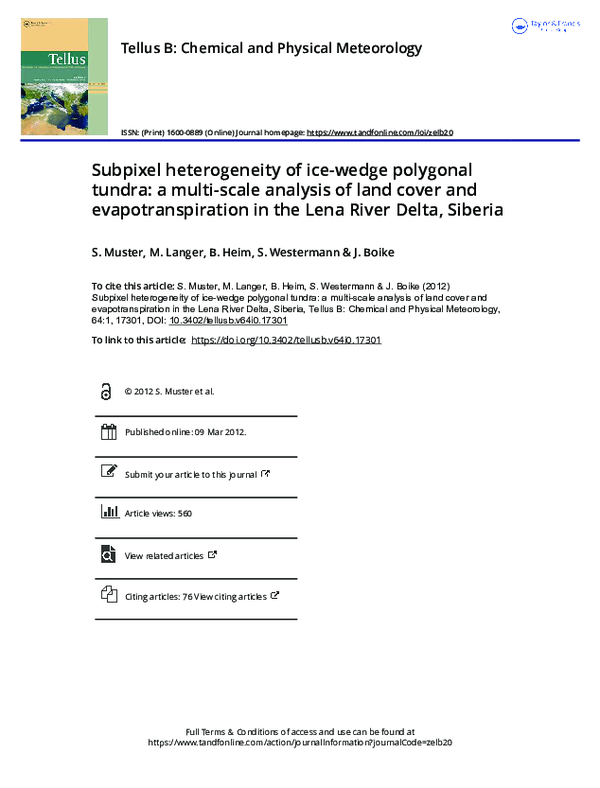 (PDF) Subpixel heterogeneity of ice-wedge polygonal tundra: a multi ...