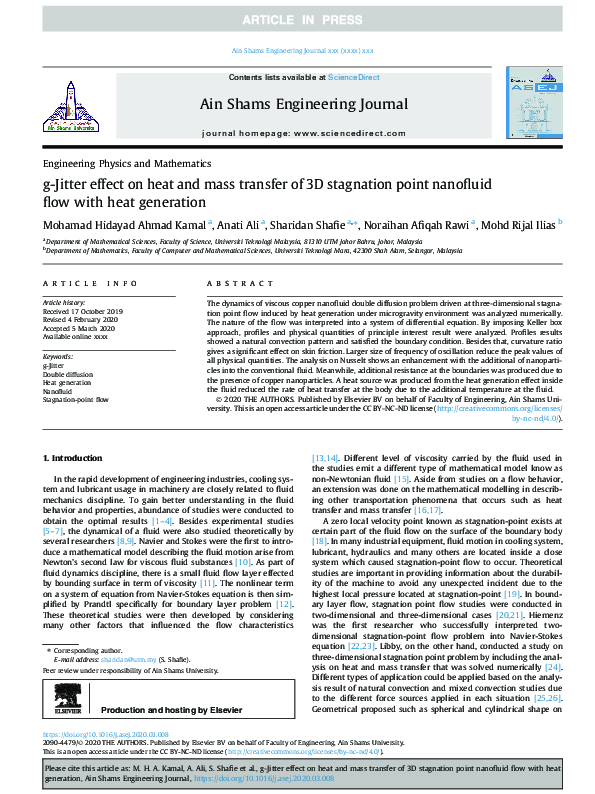 (PDF) g-Jitter effect on heat and mass transfer of 3D stagnation point ...