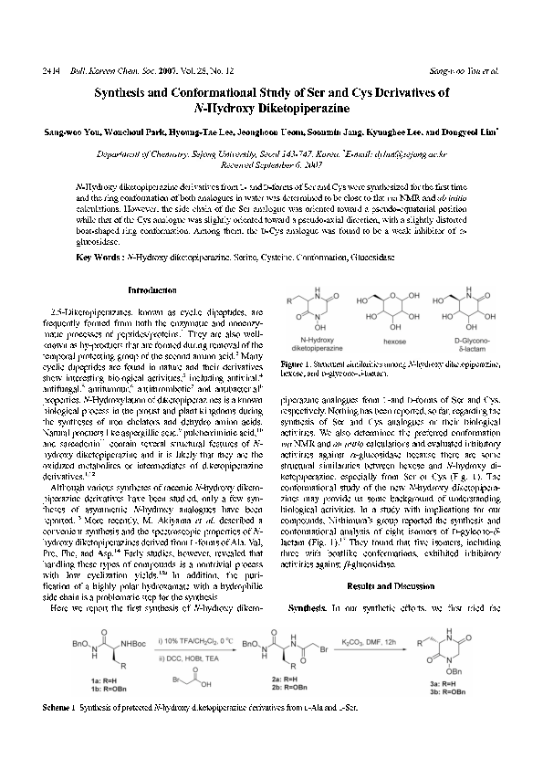 (PDF) ChemInform Abstract: Synthesis and Conformational Study of Ser ...