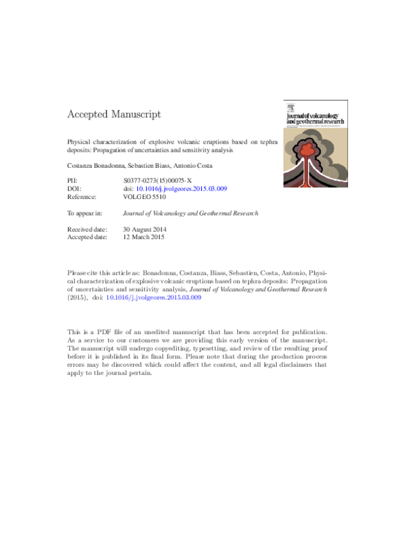 (PDF) Physical characterization of explosive volcanic eruptions based ...