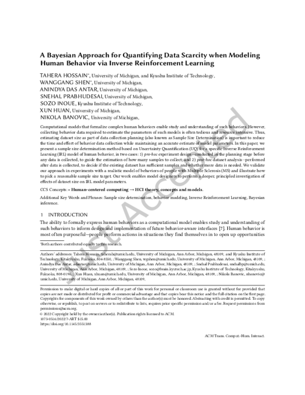 (PDF) A Bayesian Approach for Quantifying Data Scarcity when Modeling ...