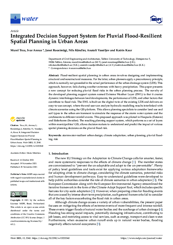 (PDF) Integrated Decision Support System for Pluvial Flood-Resilient ...