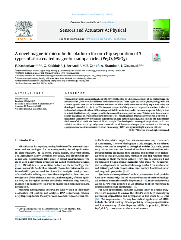 (PDF) A novel magnetic microfluidic platform for on-chip separation of ...