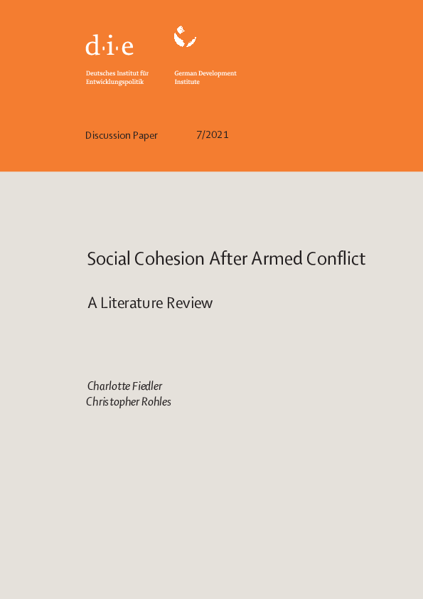 (PDF) Social Cohesion After Armed Conflict: A literature review