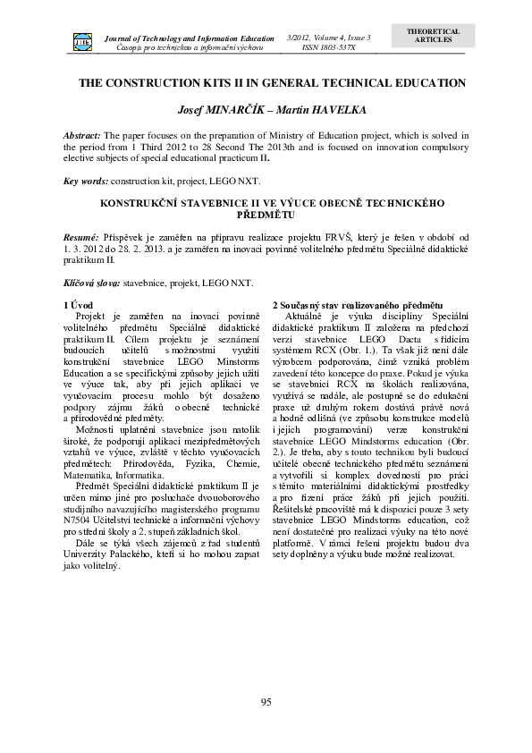 (PDF) The Construction Kits II in General Technical Education | Josef ...
