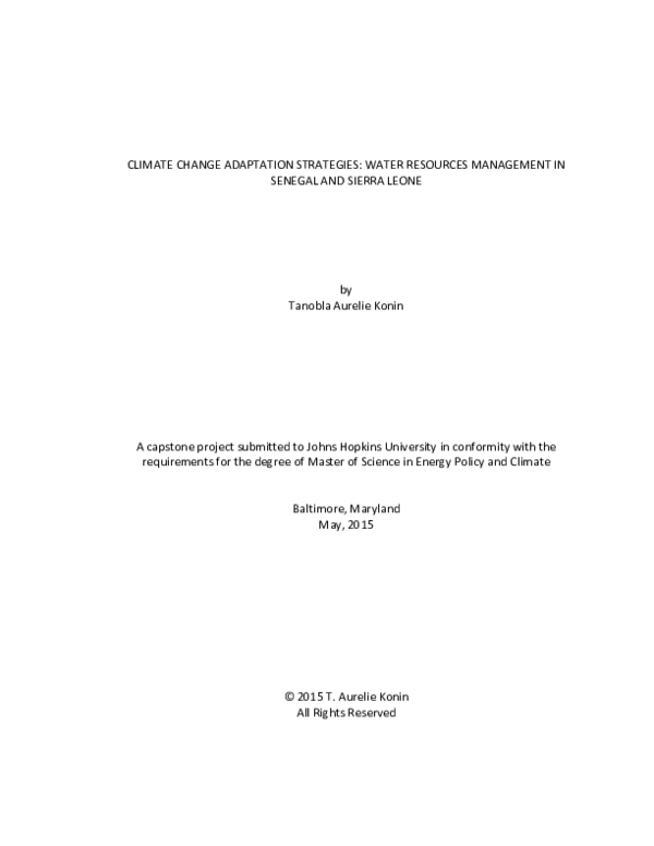 (PDF) Climate Change Adaptation Strategies: Water Resources Management ...