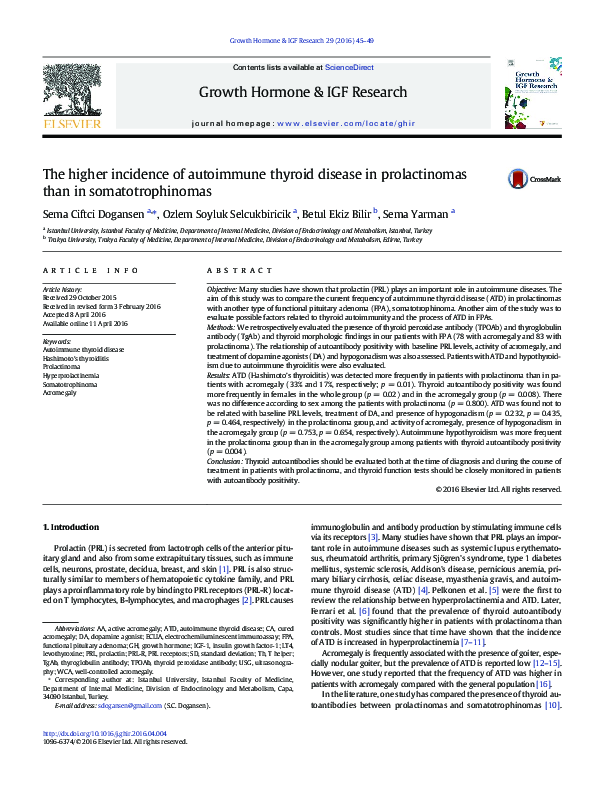 (PDF) The higher incidence of autoimmune thyroid disease in ...