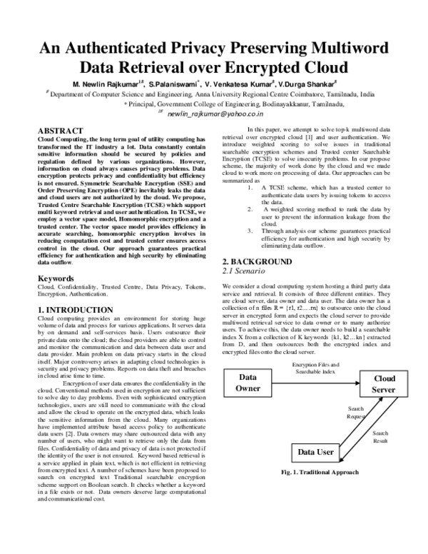 (PDF) An Authenticated Privacy Preserving Multiword Data Retrieval over ...