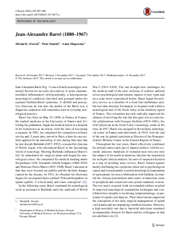 (PDF) Jean-Alexandre Barré (1880-1967)