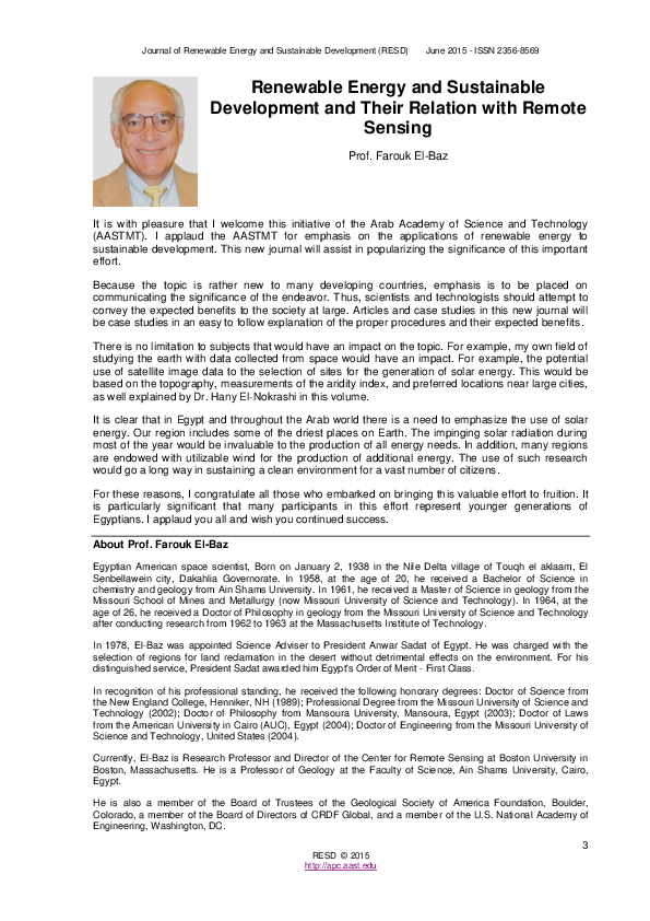 (PDF) Renewable Energy and Sustainable Development and Their Relation ...