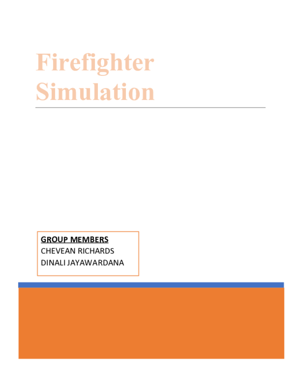 (DOC) Firefighter Simulation using Virtual Reality