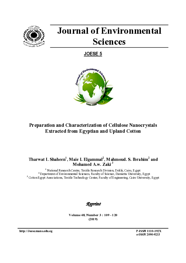 (PDF) Preparation and Characterization of Cellulose Nanocrystals ...