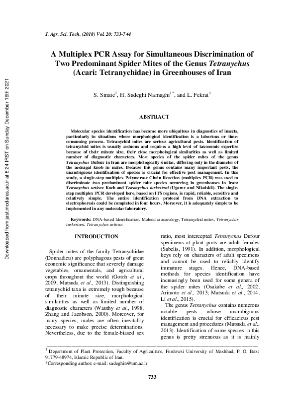 (PDF) A Multiplex PCR Assay for Simultaneous Discrimination of Two ...