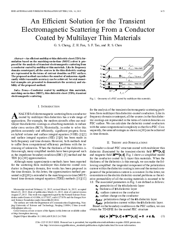 (PDF) An Efficient Solution for the Transient Electromagnetic ...