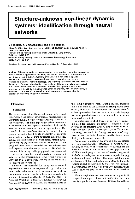 (PDF) Structure-unknown non-linear dynamic systems: identification ...