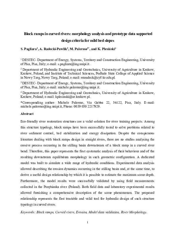 (PDF) Block Ramps in Curved Rivers: Morphology Analysis and Prototype ...