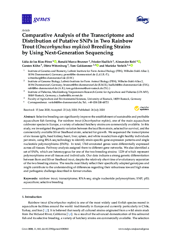 (PDF) Comparative Analysis of the Transcriptome and Distribution of ...