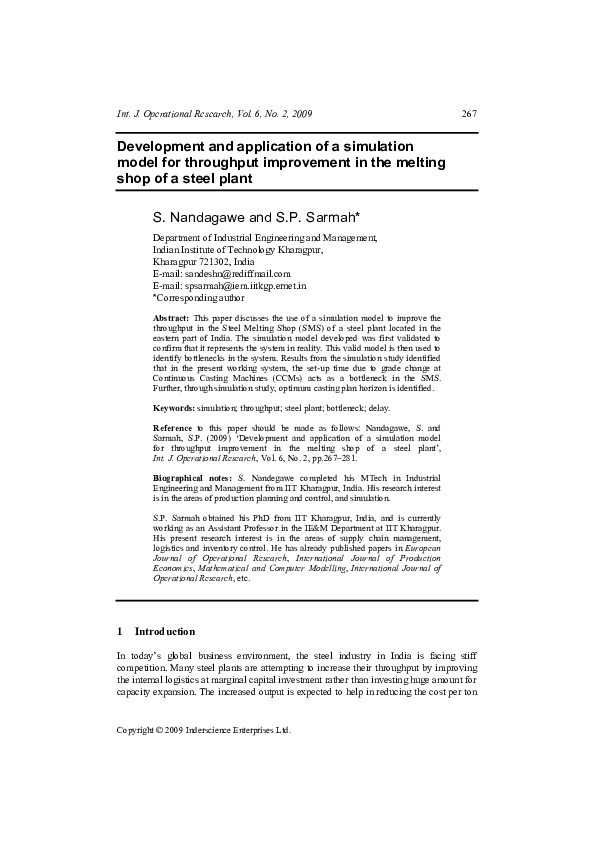 (PDF) Development and Application of Simulation Module for Performance ...