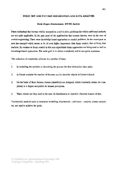 (PDF) Fuzzy Set and Pattern Recognition and Data Analysis