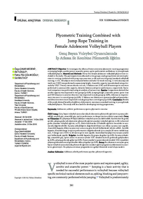 (PDF) Plyometric Training Combined With Jump Rope Training in Female ...