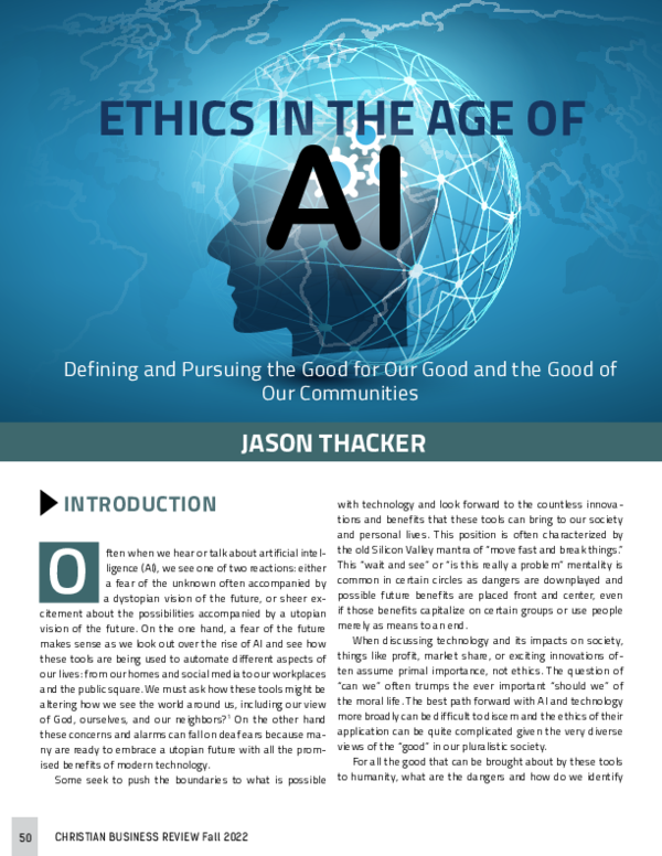 (PDF) Ethics in the Age of AI:Defining and Pursuing the Good for Our ...