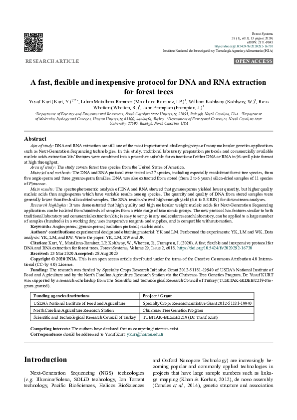 (PDF) A fast, flexible and inexpensive protocol for DNA and RNA ...