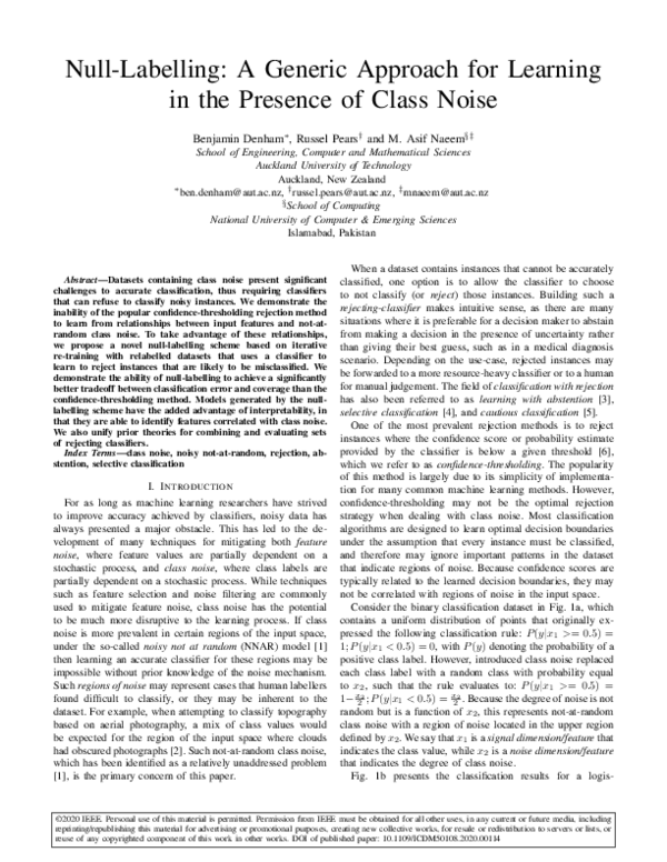 (PDF) Null-Labelling: A Generic Approach for Learning in the Presence ...