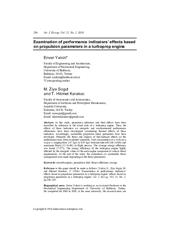 (PDF) Examination of performance indicators' effects based on ...