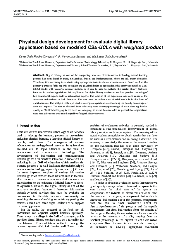 (PDF) Physical design development for evaluate digital library ...