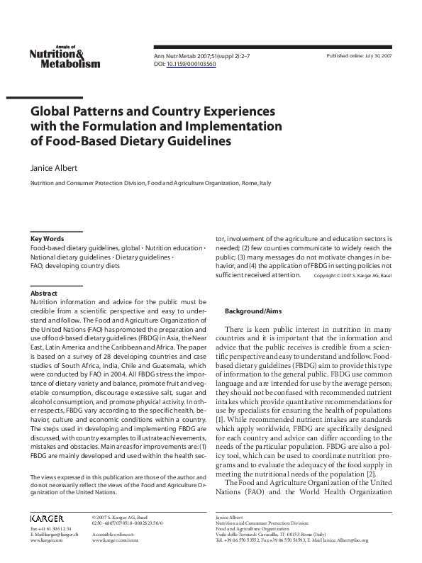 (PDF) Global Patterns and Country Experiences with the Formulation and ...
