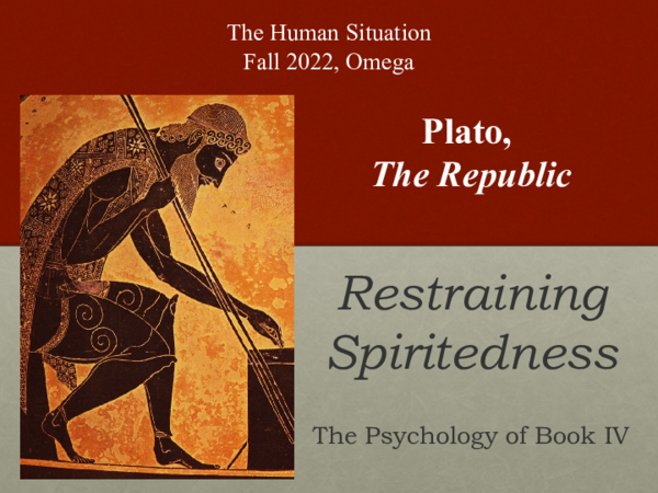 (PPT) Restraining Thumos in Plato's Republic IV (slides)