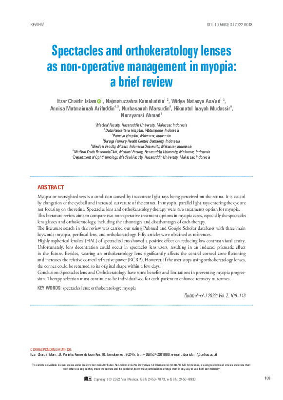 (PDF) Spectacles and orthokeratology lenses as non‑operative management ...