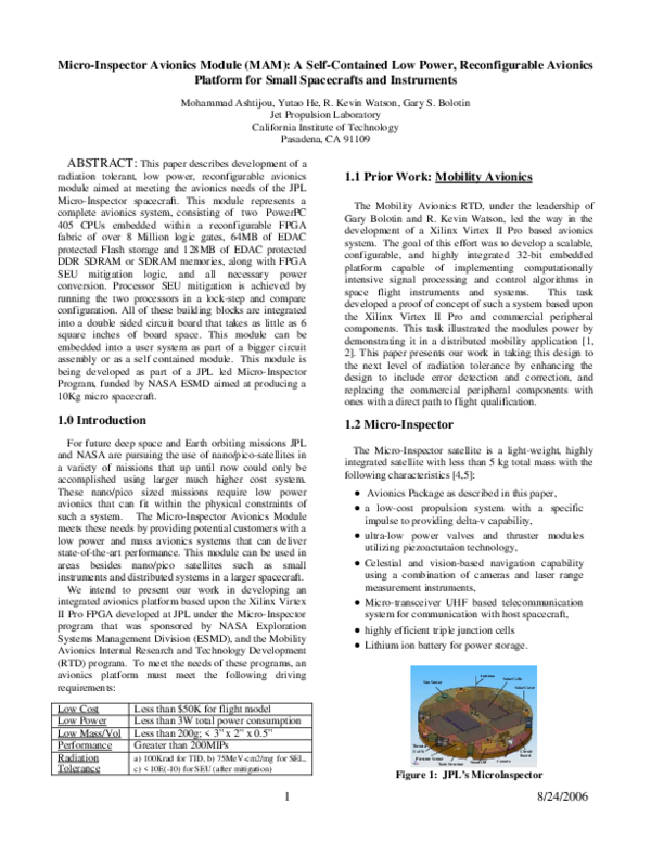 (PDF) Micro-Inspector Avionics Module (MAM): a self-contained low power ...