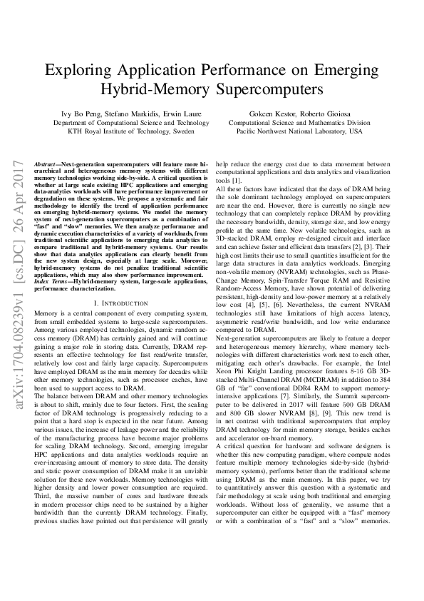 (PDF) Exploring Application Performance on Emerging Hybrid-Memory ...