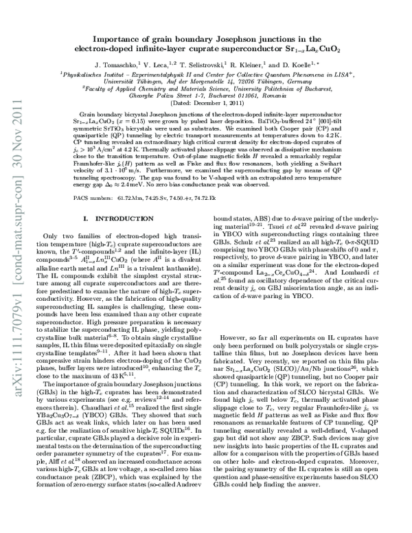 (PDF) Importance of grain-boundary Josephson junctions in the electron ...