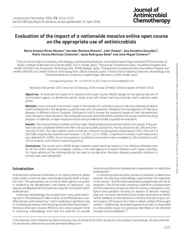 (PDF) Evaluation of the impact of a nationwide massive online open ...