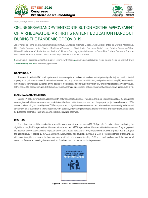 (PDF) Online spread and patient contribution for the improvement of a ...
