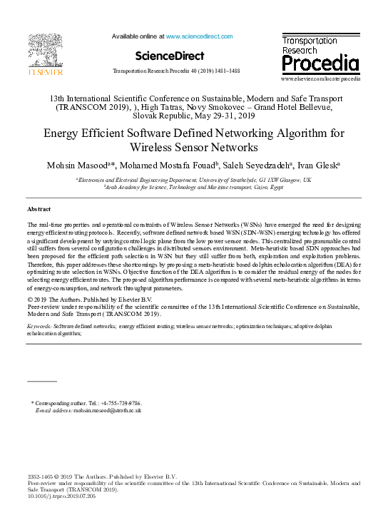 (PDF) Energy Efficient Software Defined Networking Algorithm for ...