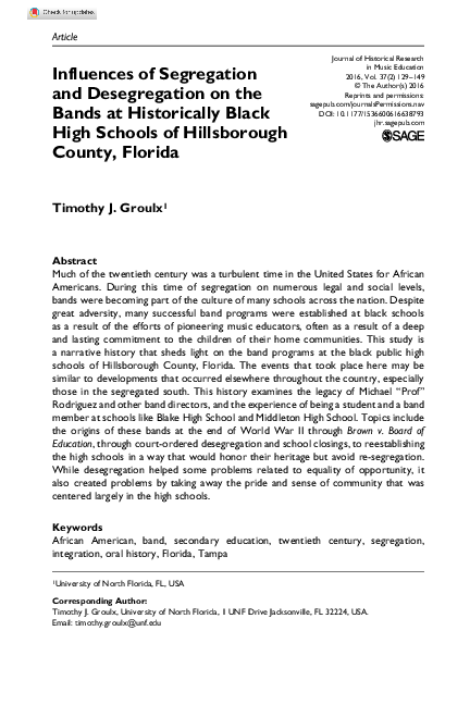 (PDF) Influences of Segregation and Desegregation on the Bands at ...