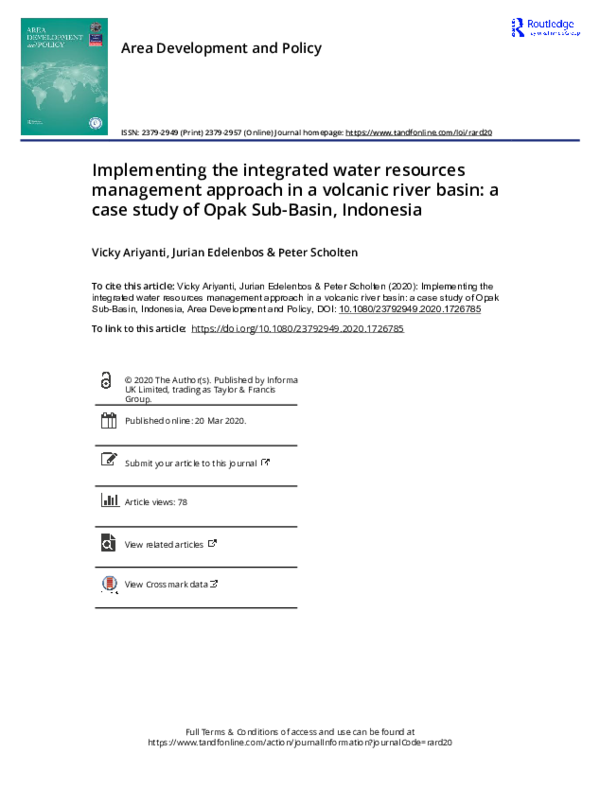 (PDF) Implementing Integrated Water Resources Management in Central ...