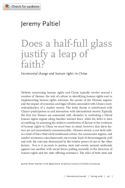 (PDF) Does a Half-Full Glass Justify a Leap of Faith?