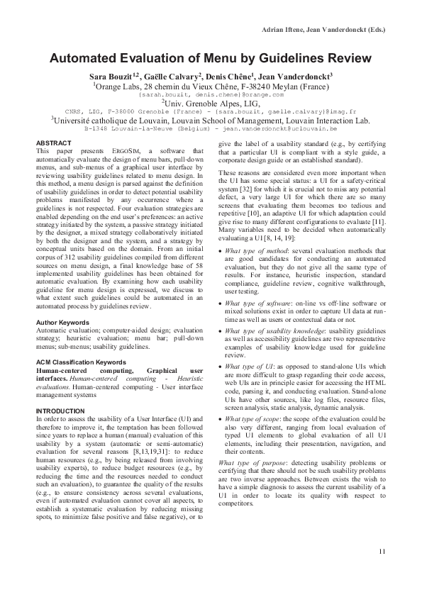 (PDF) Automated Evaluation of Menu by Guidelines Review