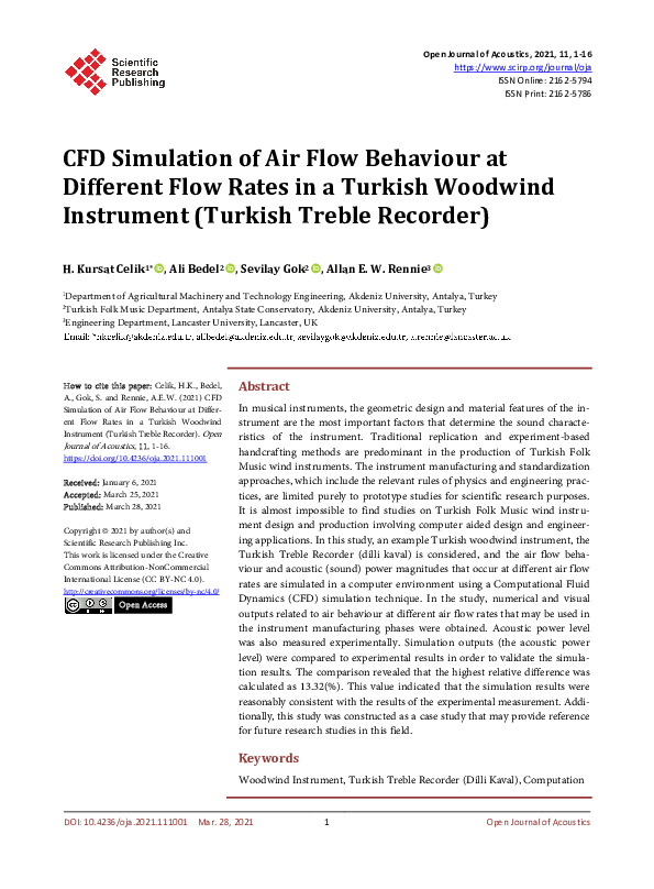 (PDF) CFD Simulation of Air Flow Behaviour at Different Flow Rates in a ...